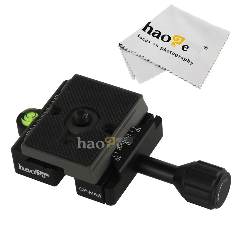 

Haoge QR-M52 Plate Plus Screw Knob Quick Release QR Clamp Compatible with Bogen 3157N / Manfrotto 200PL-14 RC2 / Arca Swiss