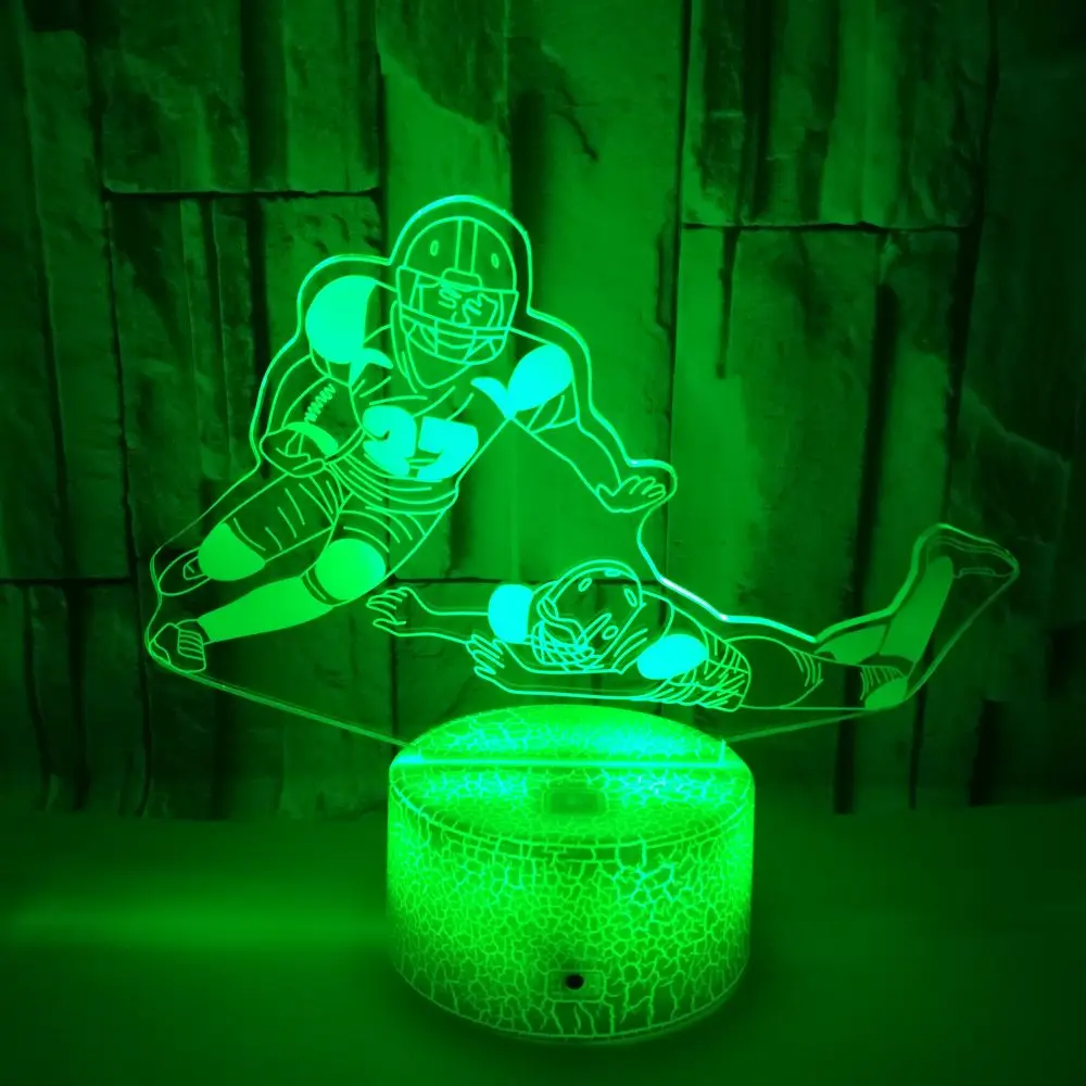 

3d Led Ice Hockey Player led Lamp Usb Visual Luminaria Bedside Nightlights For Kids Gifts Baby Sleeping Lighting Sports Decor