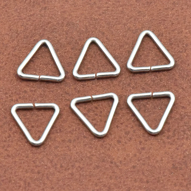 100pcs/lot Jewelry Making Findings Triangle Open Jump Rings & Split Rings DIY Handmade Jewelry Stainless Steel Connector