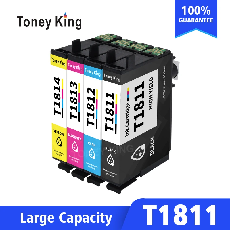 

4 Color For EPSON T1811-T1814 Ink Cartridge XP212 XP215 XP225 XP315 XP412 XP415 XP202 XP205 XP302 XP305 XP402 XP405 Printer