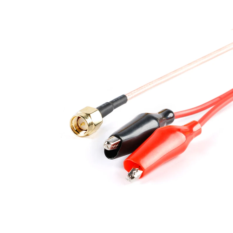 1Pcs SMA Male RG316 RF Coaxial Cable to Dual Alligator Clips Red&Black Tester Lead Wire 50cm Connector