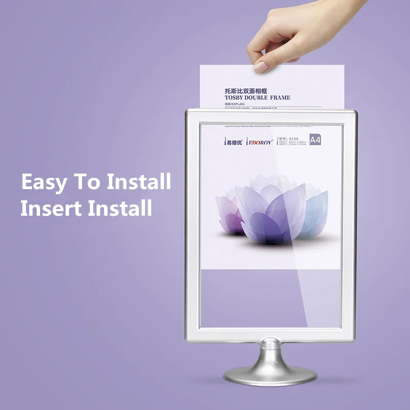A6 Plastic Picture Frame Stand Photo Frames Display Sign, Menu, Document, Picture, Flyer, Ad Photo Frame Display Holders