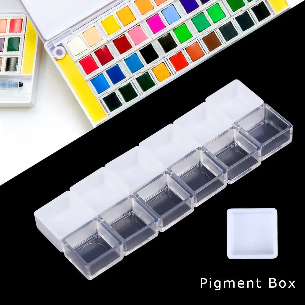 20/50/60/100Pcs Convenient Outdoor Drawing Artists Pupil Learning Palette Supplies Watercolor Storage Pigment Box Paint Pans