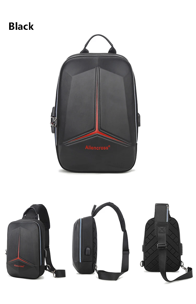 Anti-theft Lock Chest Bag for Men USB Charging Travel Shoulder Bag High-quality Messenger Bags Waterproof Men's Crossbody Bag