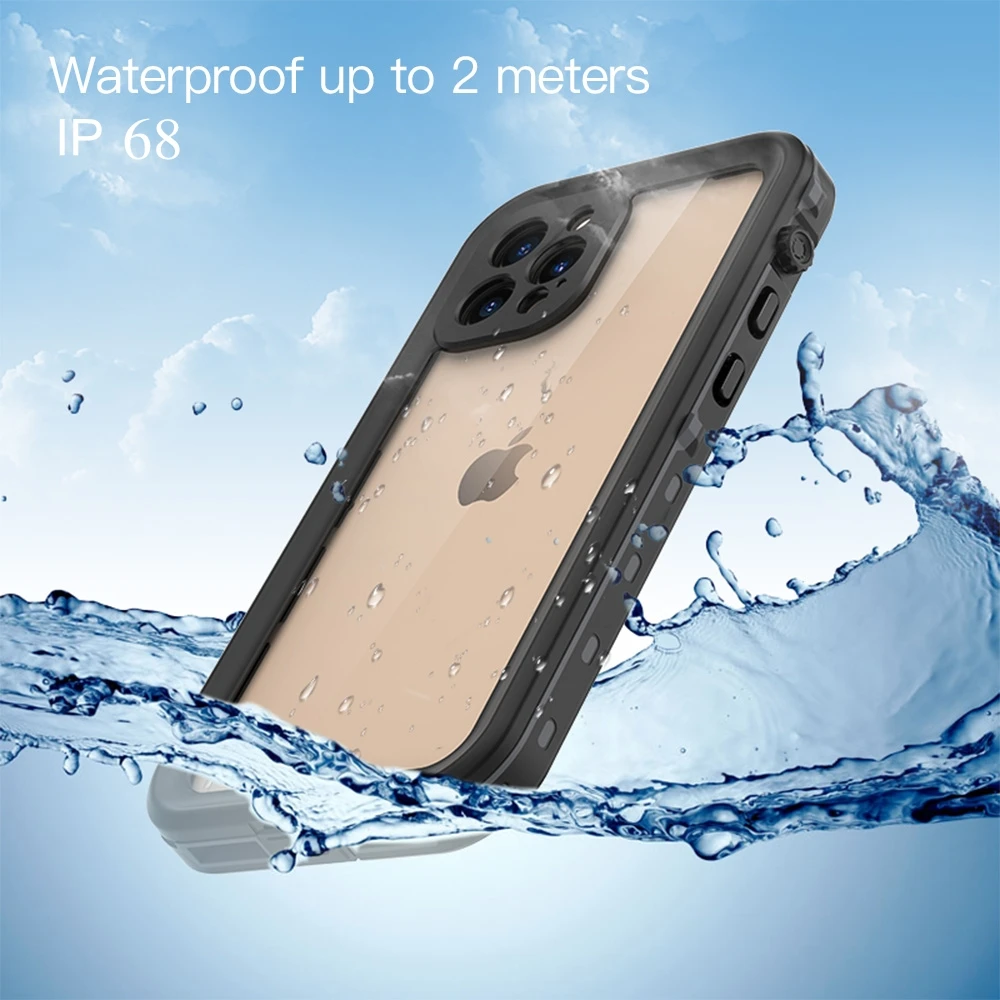 IP68 Full Sealed Underwater Case For iPhone15 14 Plus 13 12 11 Pro Max Waterproof case Shockproof Diving Cover for 12 Mini coque