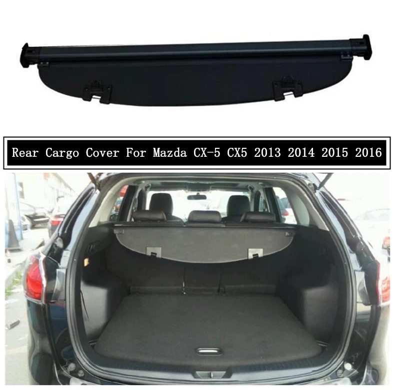 

Rear Cargo Cover For Mazda CX-5 CX5 2013 2014 2015 2016 Partition Curtain Screen Shade Trunk Security Shield Auto Accessories