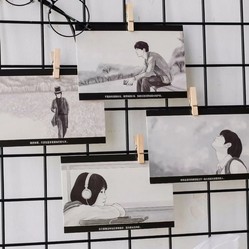 30Sheets/Set Youth Projection Hall series Postcard/Greeting Card/Message Card/Birthday Letter Envelope Gift Card