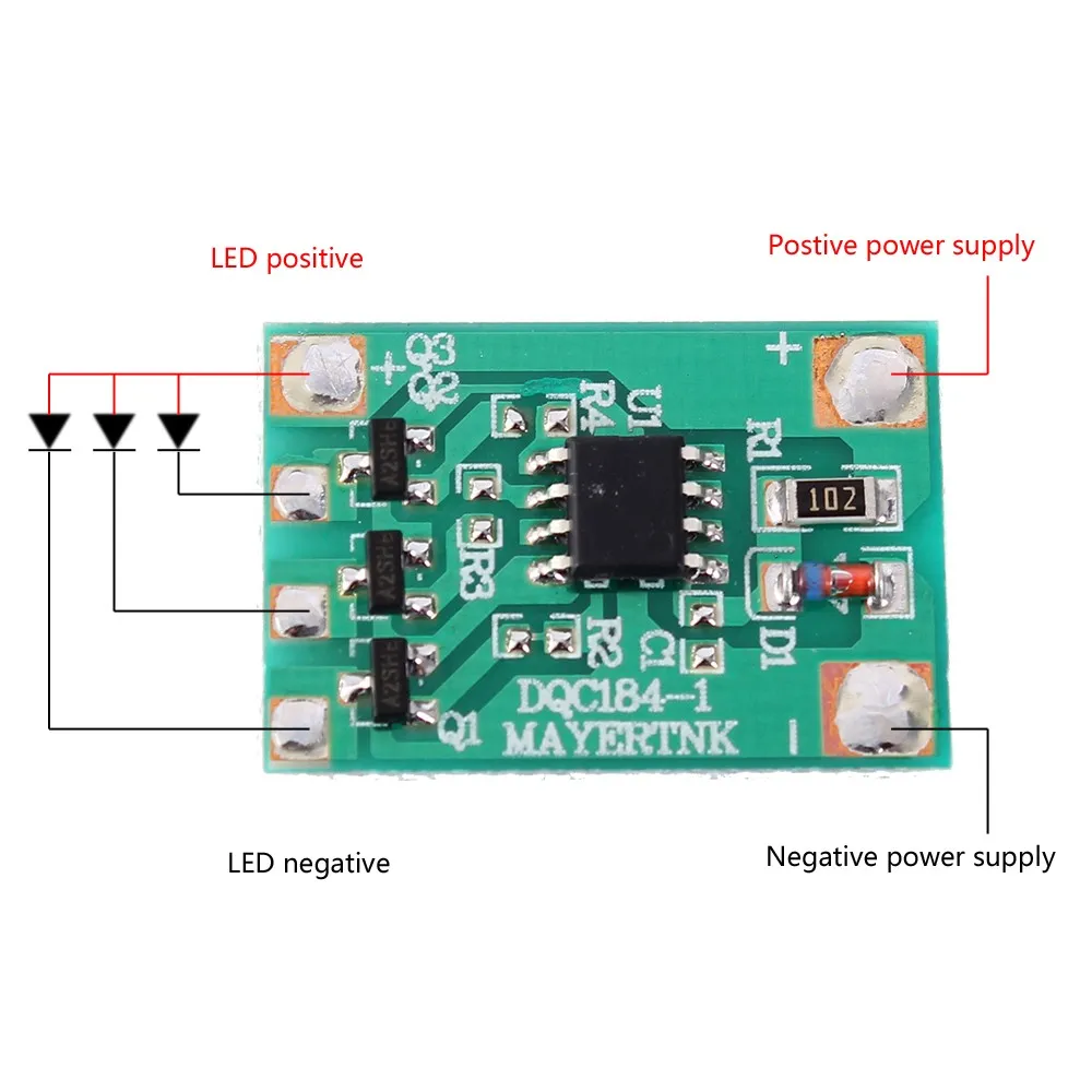 3-12V LED Dimmer Breathing Light Auto Controller Chip 3Channel Slow Flashing Gradient Light Driver Module Gradually Fades Out