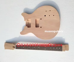 New brand junior double cutaway guitar kit with nibs on fret