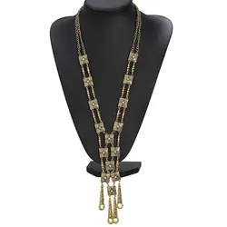 2009 New Fashion Retro Water Trickle Necklace Alloy Hand-made Long Necklace Factory Direct Selling