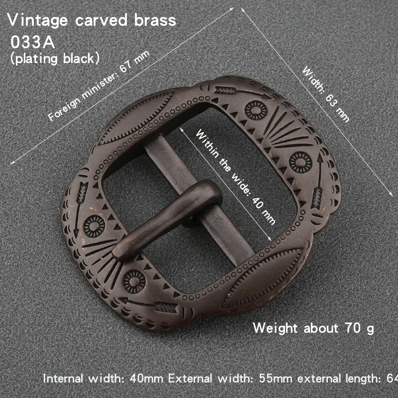 Ceinture en Laiton Massif de 40mm, Broche Unique en Gaufrage, Demi-Fit pour 37mm-39mm, Bricolage Artisanal du Cuir