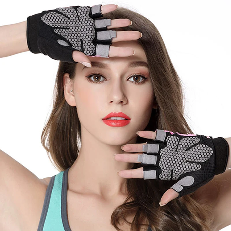 Coolfit Atmungsaktiv Fitness Handschuhe Gewichtheben Für Schwere Übung Sport Gym Handschuhe Frauen Körper Gebäude Nicht-Slip Halb Finger