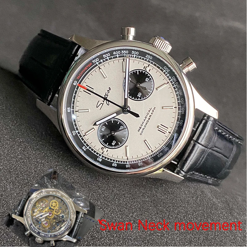 Limited Edition Officiële Pilot Mechanisch Horloge Chronograaf ST19 Originele Militaire 40Mm Mannen Horloge Mechanische Panda Horloges