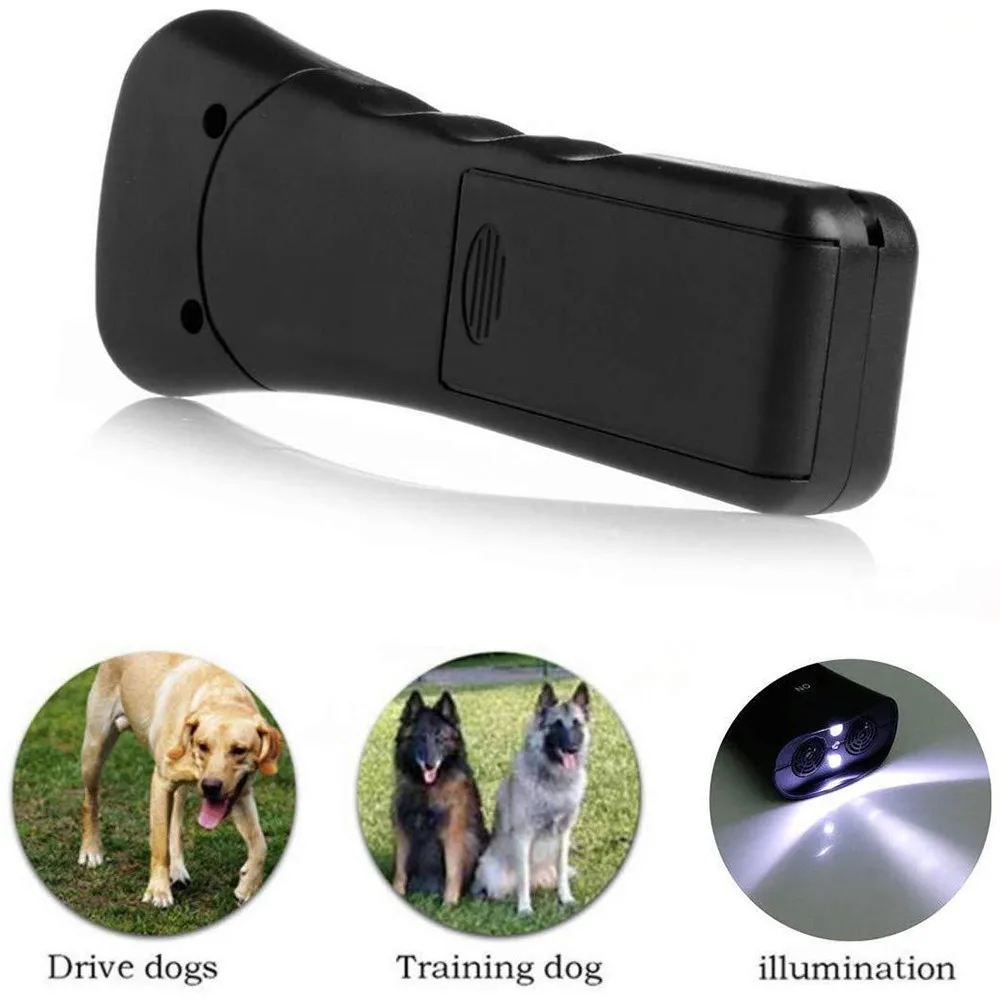 

Pet Dog Repeller Aid Anti Barking Stop Bark Repellent Training Device Trainer LED Ultrasonic Aggressive Without Battery