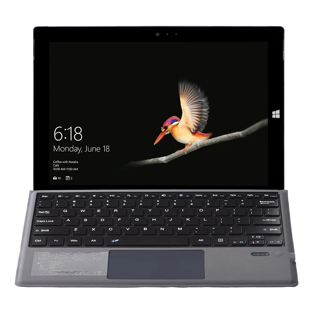 Imagem -02 - Capa de Teclado para Microsoft Surface Pro Teclado Mecânico sem Fio Bluetooth Russo Espanhol e Arábia