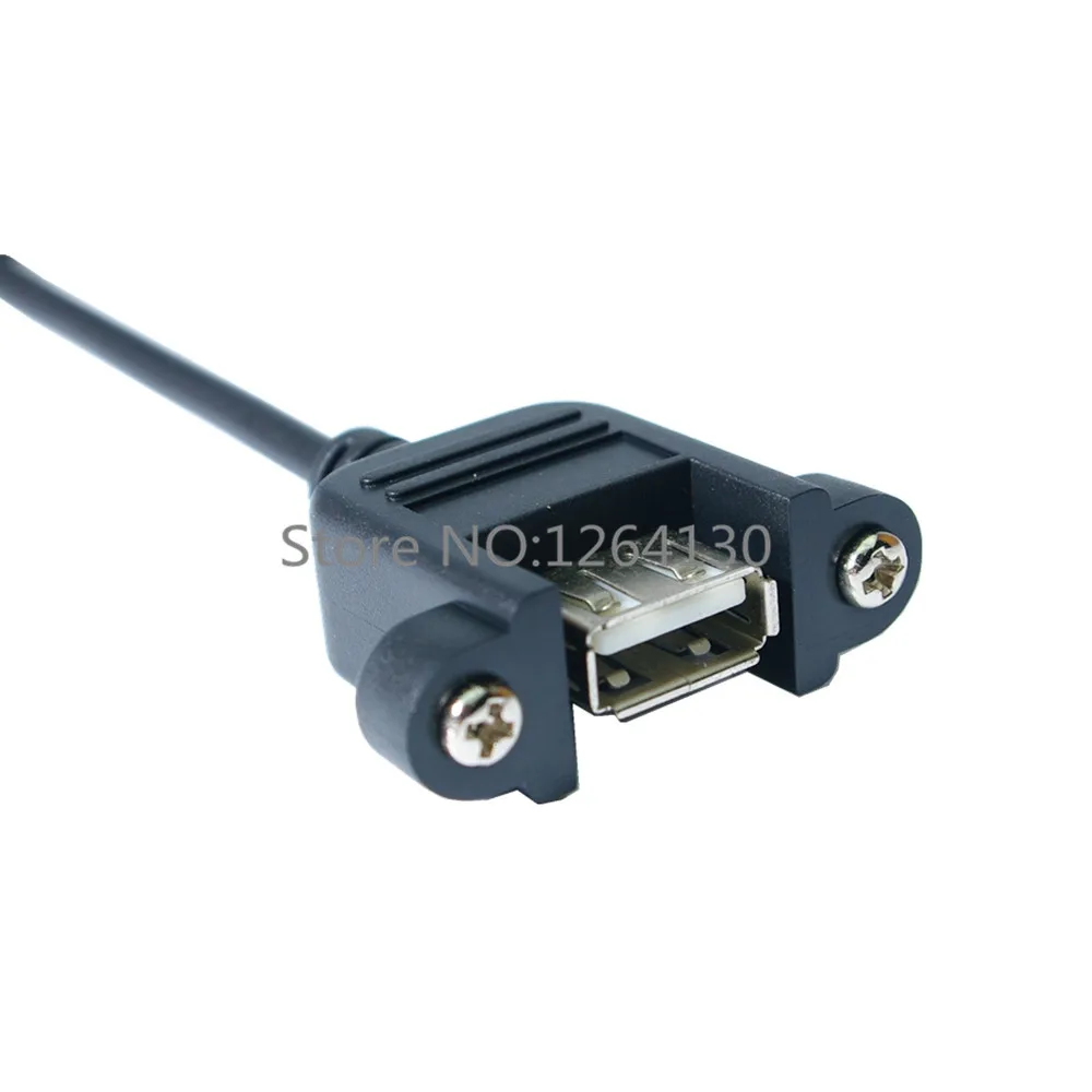 USB 2.0 với sợi Dây Cáp USB 2.0 MỘT Nam đến Nữ Nối Dài Co Giãn Dây Cáp Với Bảng Điều Khiển Gắn Lỗ Vít 1m/100cm