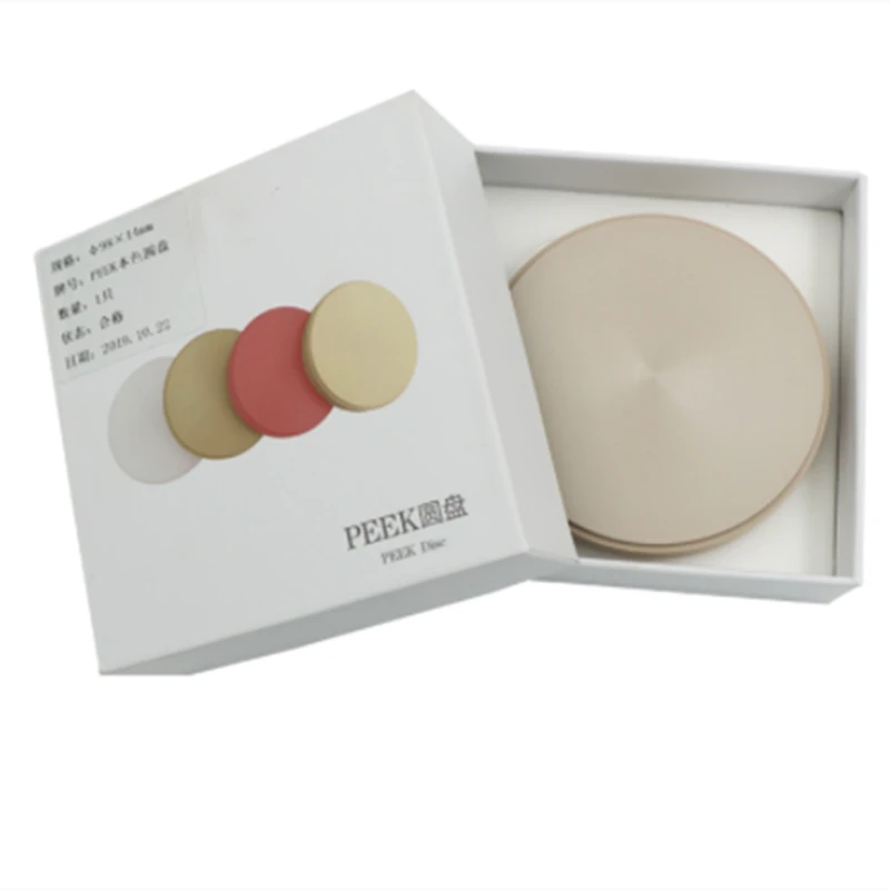 For Dental Lab CAD / CAM Removable Denture Peek Disc Open System 98mm Nature Color