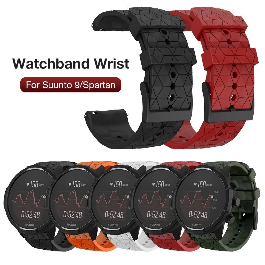 For Suunto 9 Baro Titanium Silicone Replacement Watchband Wrist Band Strap Copper Bracelet Compatible with Suunto Spartan Baro