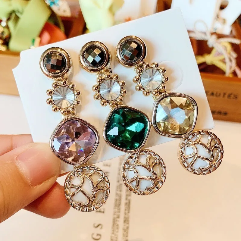 Ins Korean Crystal Barrettes for Women 2022 Fashion Geometric Crystal Hair Clips Hairpins Hair Accessories Jewelry Bobby Pins
