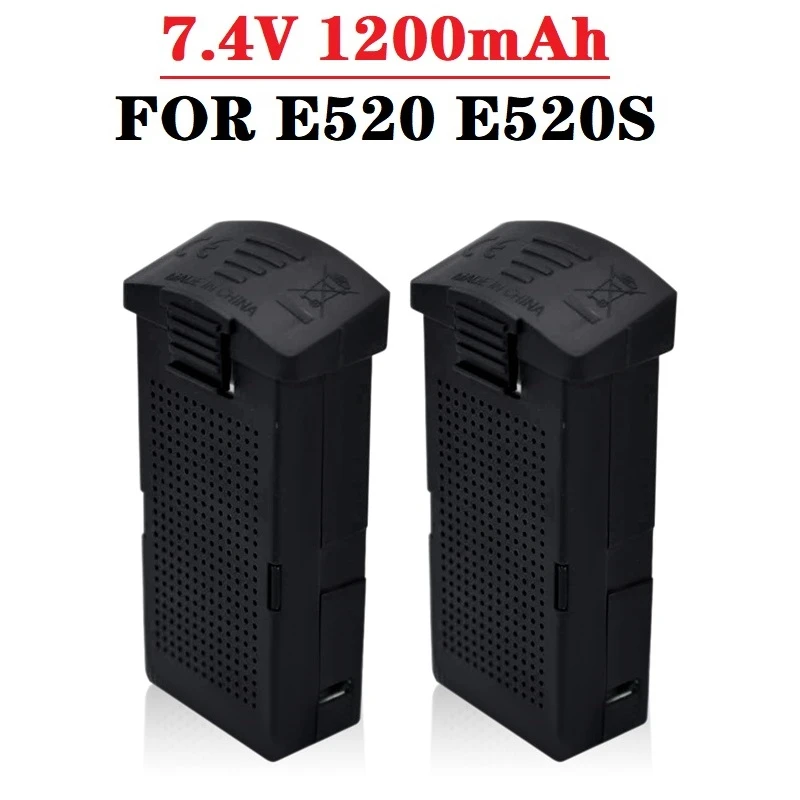 2Pcs/sets Original 7.4V 1200MAH 25c LiPo Battery For RC E520 E520S RC Quadcopter Drones Spare Parts 1200 mAh 7.4V Battery