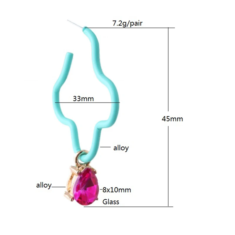 NeeFu WoFu Earrings Y2K Candy Colorful Earring Paint Brinco Ear Oorbellen Multicolor Christmas Charm fashion jewelry wholesale