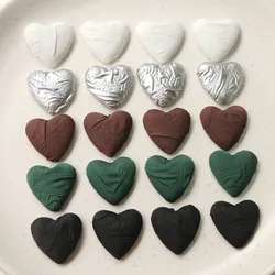 New style 50pcs/lot color fabric decoration cartoon hearts shape flatback beads diy jewelry earring/garment/hair accessory