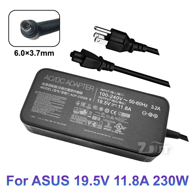 

19.5V 11.8A 230W 6.0*3.7mm AC Charger laptop adapter Power For For ASUS ROG GM501GS GX501V GX501VI GX501 GX501VI-XS75