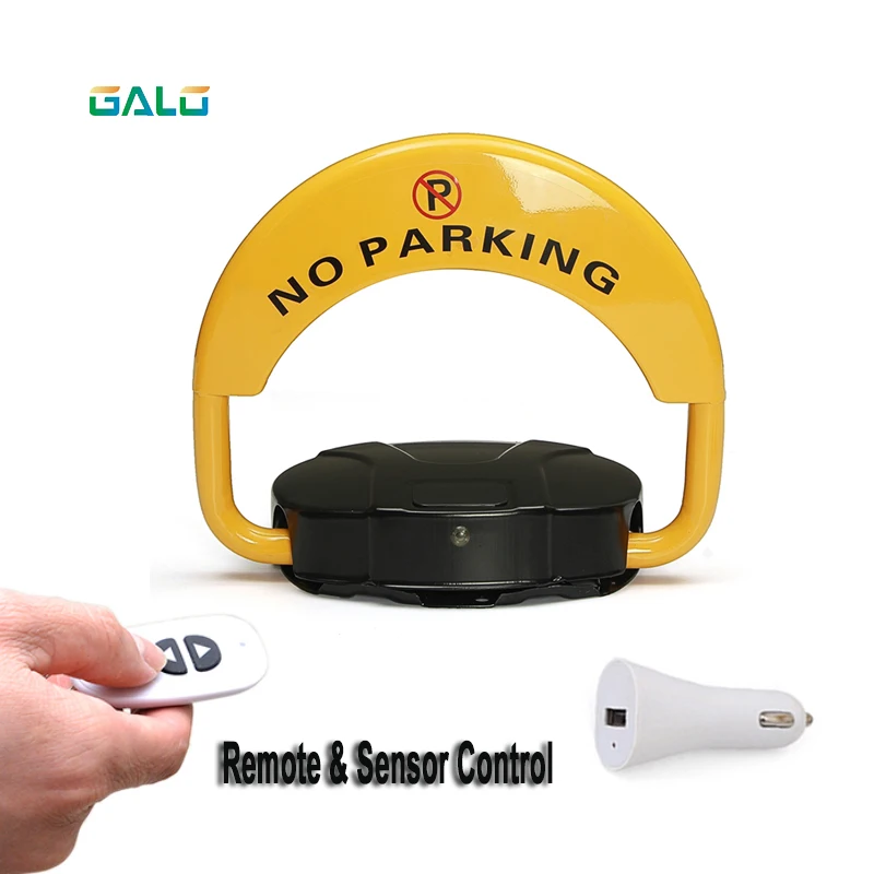 With automatic sensor with 2 remote folding safety parking lock barrier guard column with lock and bolt