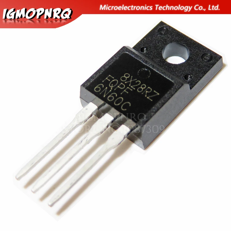 10pcs FQPF6N60C 6N60C 6N60 600V 6A MOSFET N-Channel transistor TO-220F new original