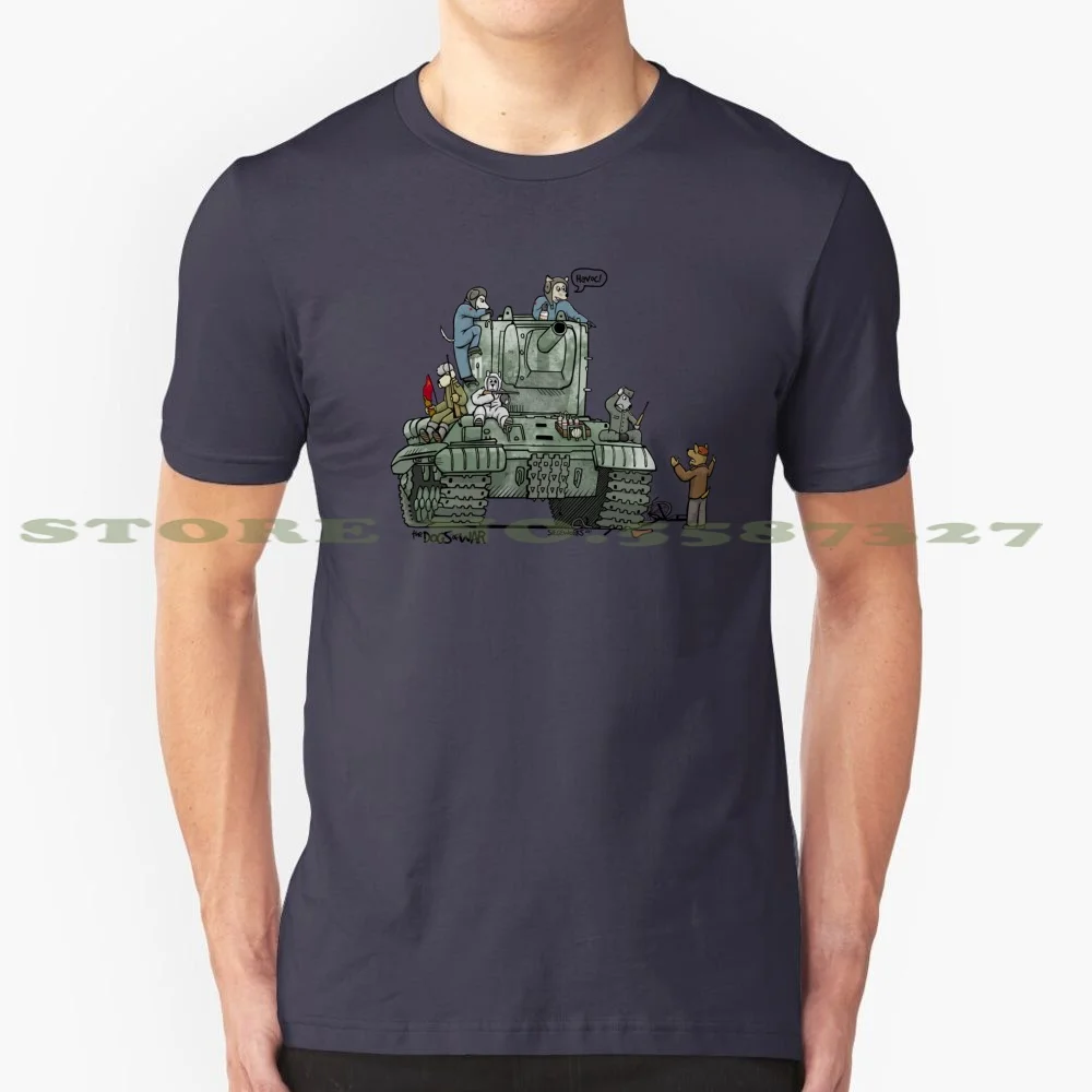 The Dogs Of War : Kv2 100% Pure Cotton T-Shirt Kv2 Tank Ussr Gun Battle Military Patriotic War Hounds Siegeworks Russian T34