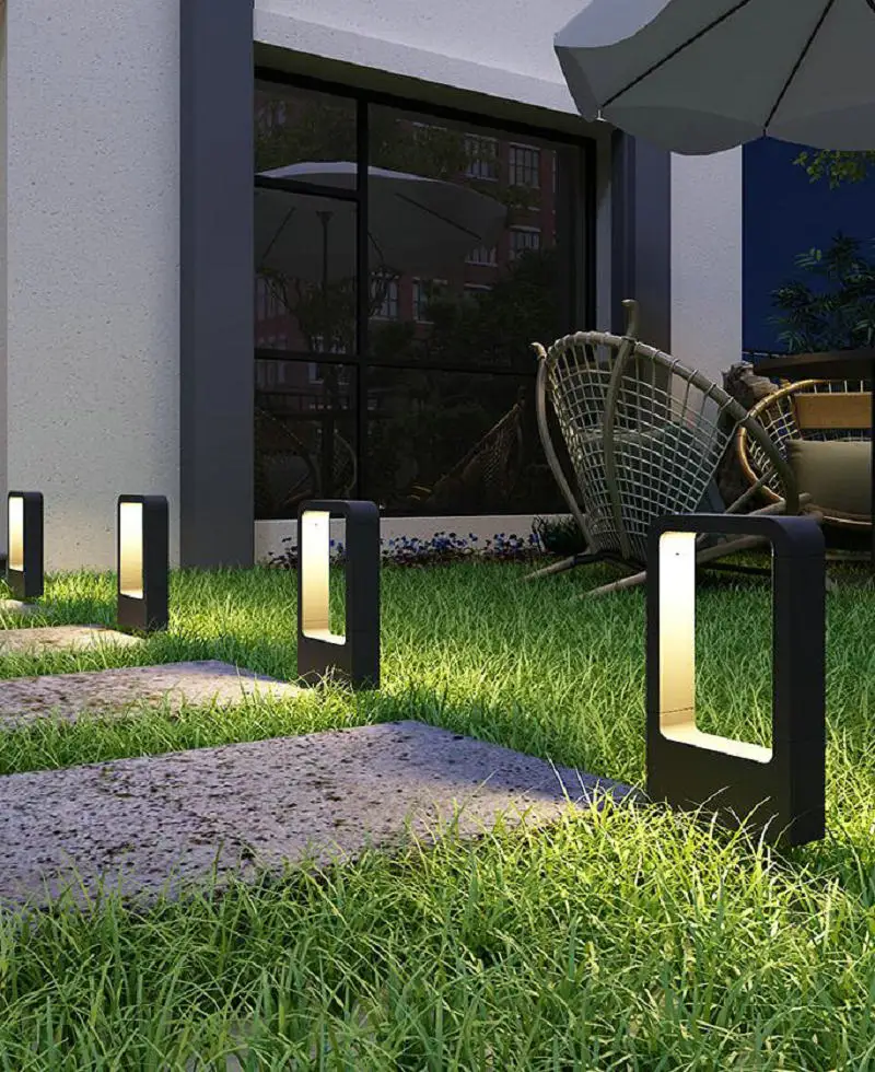 Luz LED para paisajes, decoración impermeable para exteriores, patio, camino, Villa, jardín, bolardo, lámparas de césped