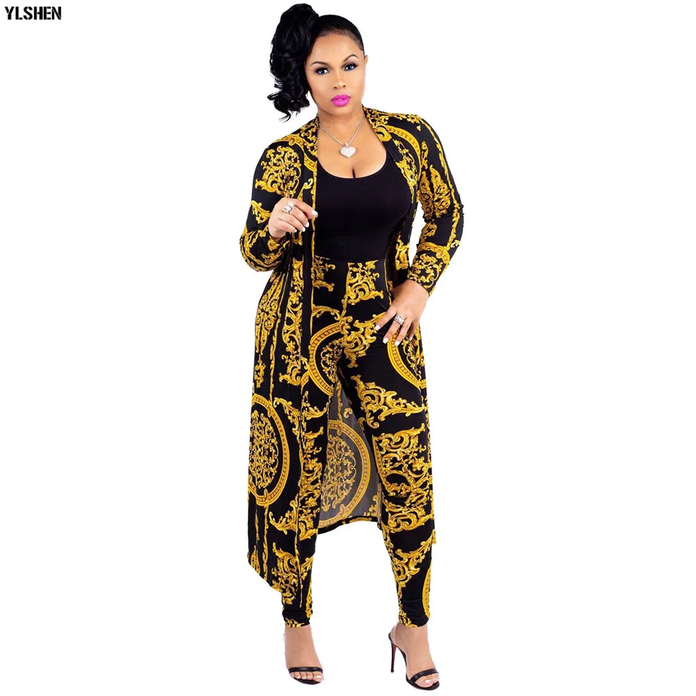 Two Piece Set Print African Dresses for Women Dashiki Plus Size Clothes Ankara Long Dress Suit Bazin Robe Africaine Femme 2019