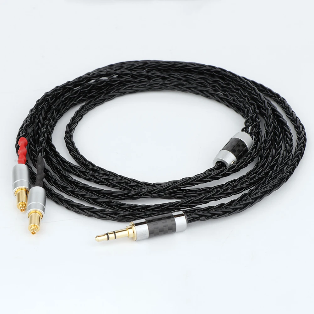 Preffair-Silver Plated Headphone Cable Upgrade, Carbon Fiber, Gold Plated Plug, Upgrade for SRH1540, SRH1840, 3.5mm