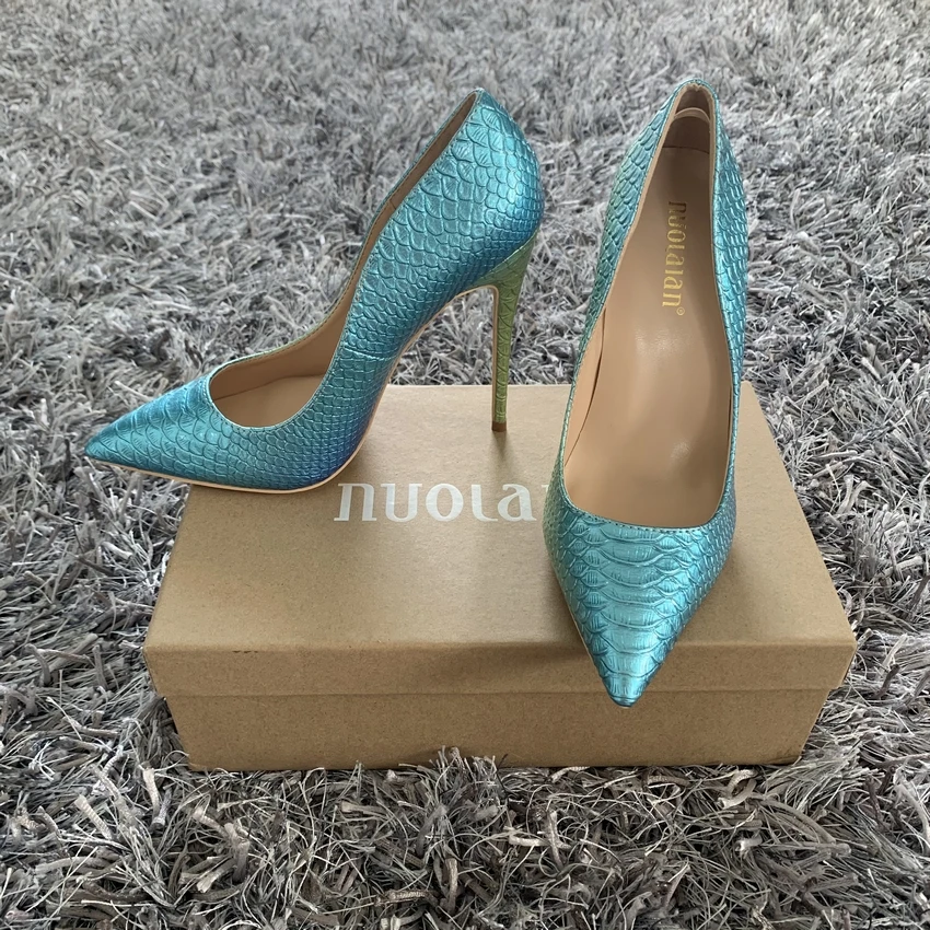 2020 Women Pumps snake printing Super High Heels Sexy Ladies Pointed Toe Stiletto Pumps Slip on Heeled Party Shoes Woman