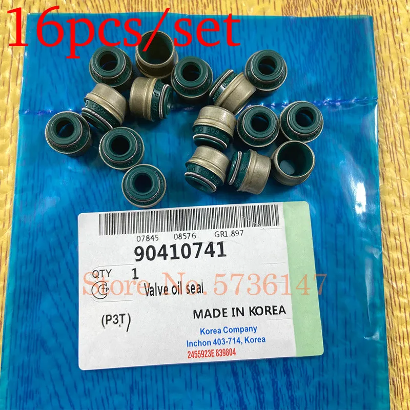 

16PCS/Set Engine Valve Stem Seals Kit For Buick Excelle 1.8 Daewoo Audi A4 A6 Q5 Q7 Hyundai VW Golf Passat Seat Skoda 90410741