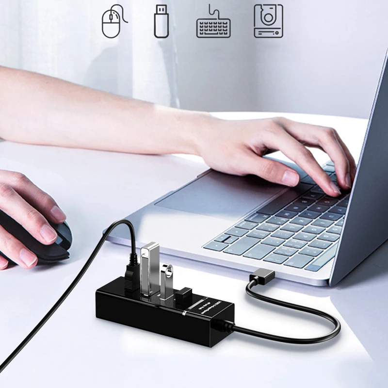 4 Ports Splitter Multi USB Hub USB 3,0 Splitter 5Gbps High Speed Micro Ladung Power Für Computer Laptop Desktop PC Hub USB 3,0