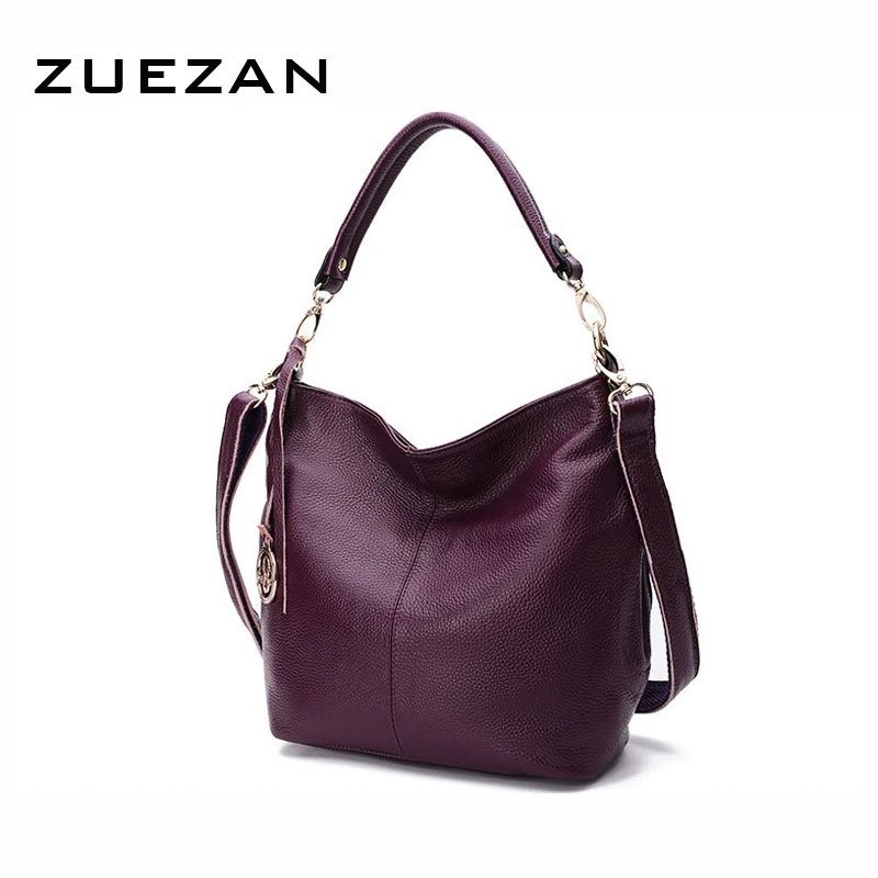 Bucket Bag, Women\'s Genuine Leather Shoulder Bag, Female Leather Messenger Bag, 100% Real Skin, Cross body Bag, A537