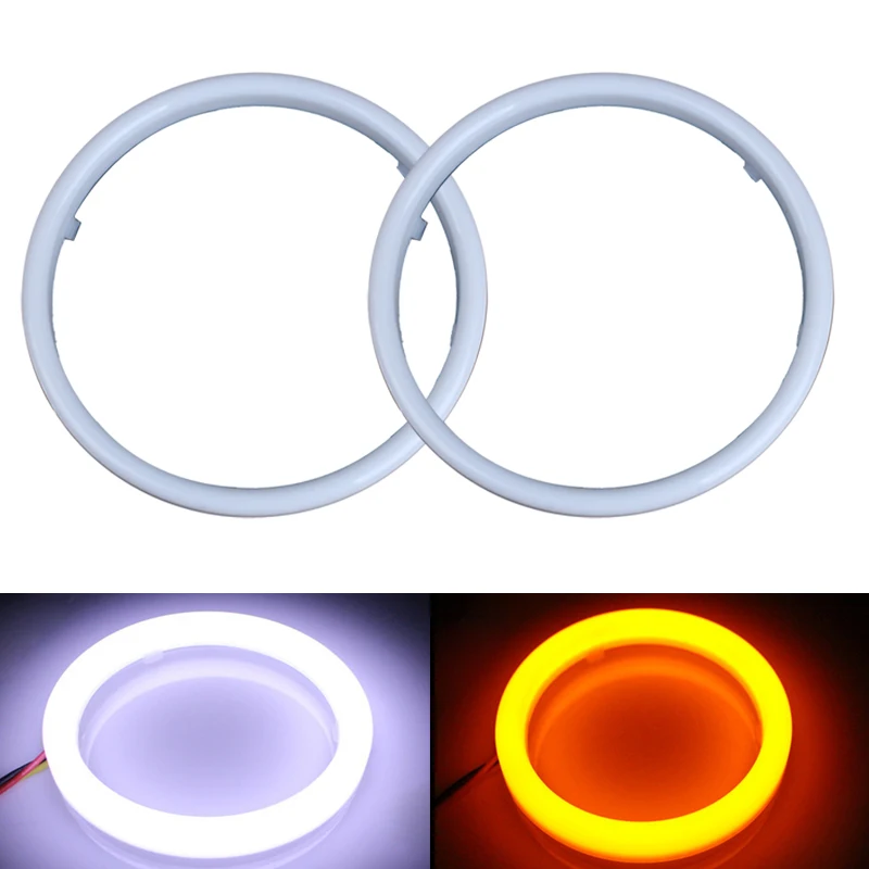 Car Angel Eyes led Halo Ring 60mm 70mm 80mm 90mm 95mm 100mm 110mm 120mm 12V LED Daytime Running Light Signal Lamps White Yellow