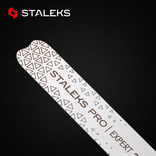 Imagen 2 del producto STALEKS lima de uñas de doble cara de acero inoxidable, tiras profesionales para manicura y pulido de uñas, utilizado con papel de lija