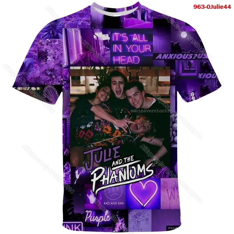 Julie and the Phantoms 3D Print T Shirt for Girls Boys Teens Summer Children T-shirts Tops Kids Streetwear Tee