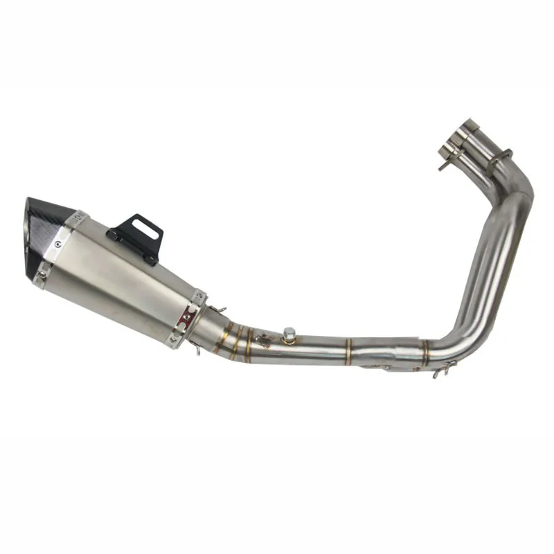 MT-07 Full Set Motorcycle Moto Exhaust Pipe And Link Pipe With DB Killer For YAMAHA FZ07 MT07 2014 To 2022 Year Install Easily