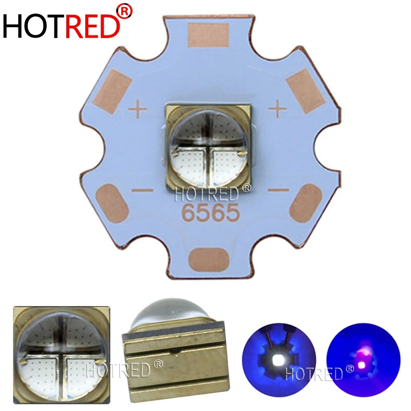 10W 12W LG6565 UV Led pionowe fioletowe światło szkło kwarcowe Chip 365nm 370NM 395nm 400nm 405nm Dioda ultrafioletowa do utwardzania drukarki