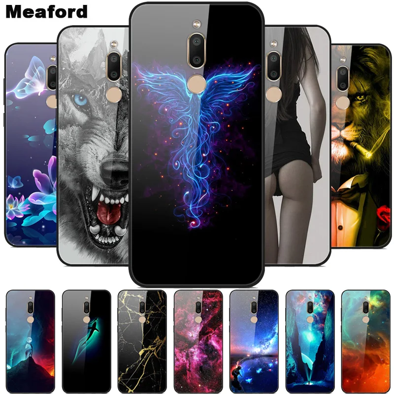 Tempered Glass Case For Meizu note 9 Cover Soft Bumper 3D Printing Funda For Meizu 16XS 15 Lite M8 Lite M6T Phone Glass Case