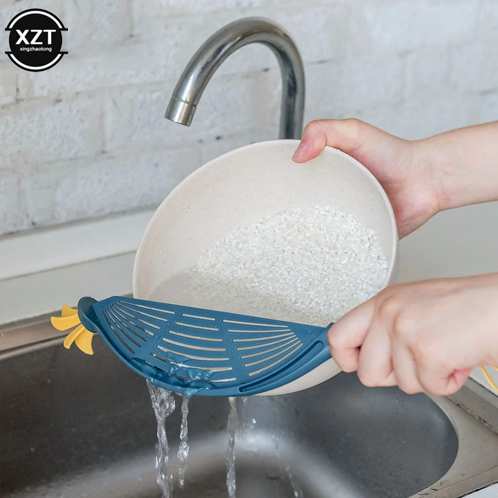 Multifunction Rice Cleaning Drainer Household Convenient Hanging Fruit Rice Washer Noodle Rice Cleaner Machine Kitchen Colander