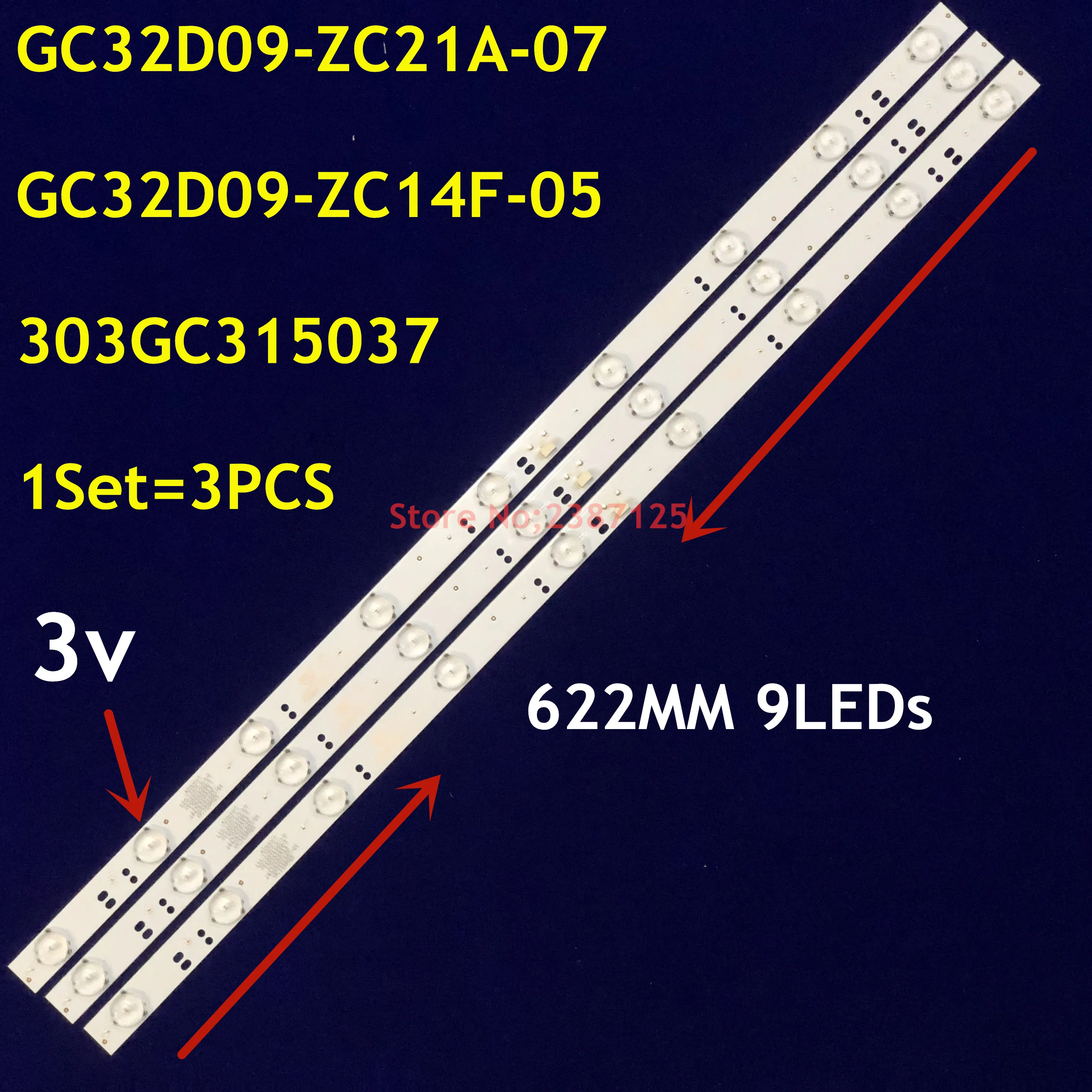 10set LED Strip For GC32D09-ZC21A-07 GC32D09-ZC14F-05 M08-BD32030-0901N-3393A LT-32HG82WU F32B7000B F32B7100B VS16131 VX3203S