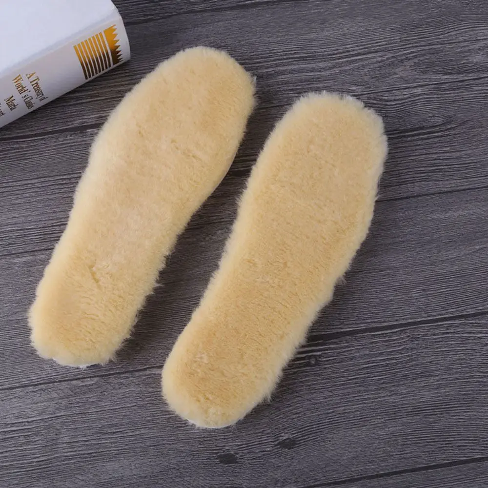 Imitation Wool Faux Thick Sheepskin Insoles Winter Warm Fluffy Fleece Wool Replacement Insoles Unisex For Shoes Snow Boots