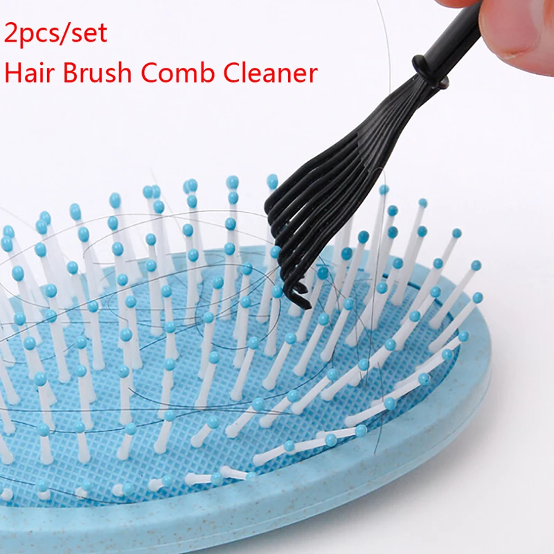 2Pcs/set Plastic Cleaning Removable Handle Cleaner Tool Hair Brush Comb Cleaner Household Cleaning Tool Drop Shipping