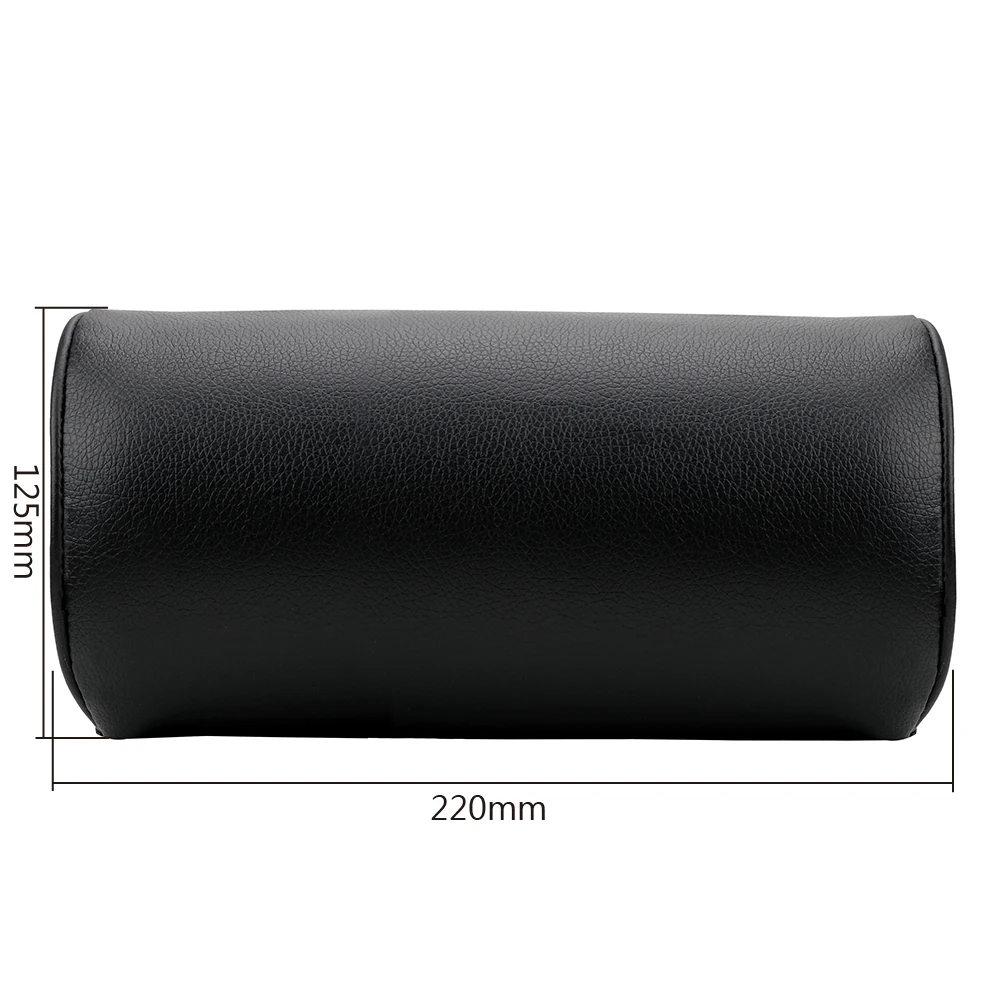 Almofada de apoio de segurança para cabeça, couro, proteção para pescoço, assento de carro, travesseiro, viagem, confortável, descanso de cabeça, estilo de carro