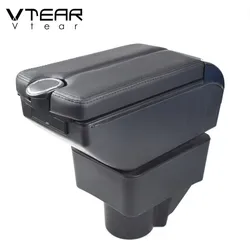 Vtear Armrest Interior Center Console Storage Box Container Organizer Car-styling Decoration Accessories For Ford Fiesta Mk7 St