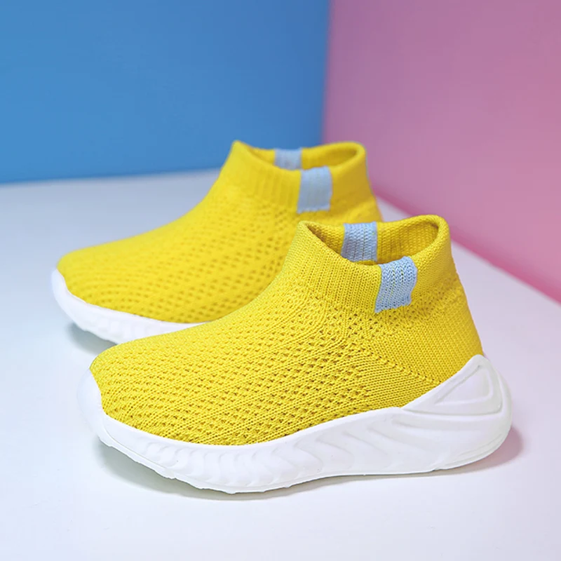 

Kids Sneakers Baby Toddler Summer 2022 Fashion Casual Boys Sports Breathable Slip-on Platform Girls Boots Children Socks Shoes